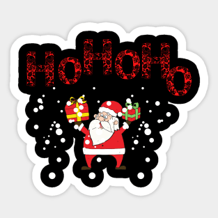 HO HO HO Merry Christmas Santa Claus,Christmas Gifts,Santa Hat Sticker